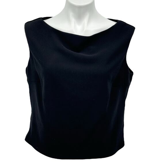 lawrence kurtz Tops - Lawrence Kurtz Sleeveless Top Black Evening SZ 12 Women's Closet Staple Back Zip